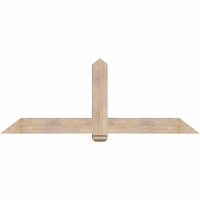 72"W x 27"H x 5 1/2"D x 5 1/2"F, 09/12 Pitch, Eugene Smooth Timber Gable Bracket, Douglas Fir