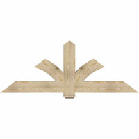 72"W x 27"H x 06"D x 6"F, 09/12 Pitch, Redmond Rough Sawn Timber Gable Bracket, Douglas Fir
