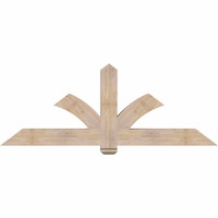 72"W x 27"H x 5 1/2"D x 5 1/2"F, 09/12 Pitch, Redmond Smooth Timber Gable Bracket, Douglas Fir
