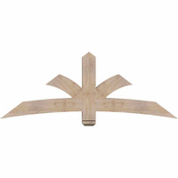 72"W x 27"H x 5 1/2"D x 5 1/2"F, 09/12 Pitch, Davenport Smooth Timber Gable Bracket, Douglas Fir