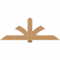 72"W x 27"H x 5 1/2"D x 5 1/2"F, 09/12 Pitch, Redmond Smooth Timber Gable Bracket, Western Red Cedar
