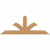 72"W x 27"H x 5 1/2"D x 5 1/2"F, 09/12 Pitch, Richland Smooth Timber Gable Bracket, Western Red Cedar