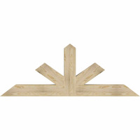 72"W x 27"H x 06"D x 6"F, 09/12 Pitch, Saratoga Rough Sawn Timber Gable Bracket, Douglas Fir
