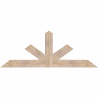 72"W x 27"H x 5 1/2"D x 5 1/2"F, 09/12 Pitch, Saratoga Smooth Timber Gable Bracket, Douglas Fir