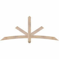 72"W x 30"H x 3 1/2"D x 3 1/2"F, 10/12 Pitch, Alberta Smooth Timber Gable Bracket, Douglas Fir