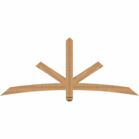 72"W x 30"H x 3 1/2"D x 3 1/2"F, 10/12 Pitch, Alberta Smooth Timber Gable Bracket, Western Red Cedar