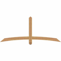 72"W x 30"H x 3 1/2"D x 3 1/2"F, 10/12 Pitch, Bellingham Smooth Timber Gable Bracket, Western Red Cedar