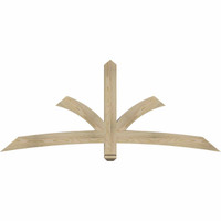 72"W x 30"H x 04"D x 4"F, 10/12 Pitch, Davenport Rough Sawn Timber Gable Bracket, Douglas Fir