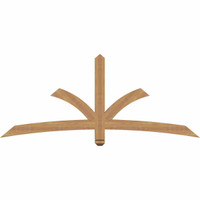 72"W x 30"H x 3 1/2"D x 3 1/2"F, 10/12 Pitch, Davenport Smooth Timber Gable Bracket, Western Red Cedar
