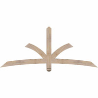 72"W x 30"H x 3 1/2"D x 3 1/2"F, 10/12 Pitch, Davenport Smooth Timber Gable Bracket, Douglas Fir
