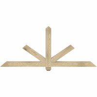 72"W x 30"H x 04"D x 4"F, 10/12 Pitch, Kennewick Rough Sawn Timber Gable Bracket, Douglas Fir