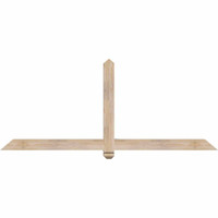 72"W x 30"H x 3 1/2"D x 3 1/2"F, 10/12 Pitch, Eugene Smooth Timber Gable Bracket, Douglas Fir