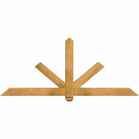 72"W x 30"H x 04"D x 4"F, 10/12 Pitch, Kennewick Rough Sawn Timber Gable Bracket, Western Red Cedar