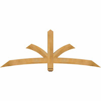 72"W x 27"H x 04"D x 4"F, 09/12 Pitch, Davenport Rough Sawn Timber Gable Bracket, Western Red Cedar