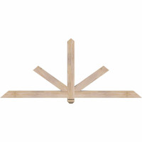 72"W x 30"H x 3 1/2"D x 3 1/2"F, 10/12 Pitch, Kennewick Smooth Timber Gable Bracket, Douglas Fir