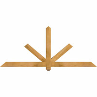 72"W x 30"H x 3 1/2"D x 3 1/2"F, 10/12 Pitch, Kennewick Smooth Timber Gable Bracket, Western Red Cedar