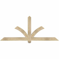 72"W x 30"H x 04"D x 4"F, 10/12 Pitch, Redmond Rough Sawn Timber Gable Bracket, Douglas Fir