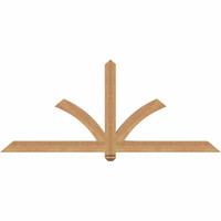 72"W x 30"H x 3 1/2"D x 3 1/2"F, 10/12 Pitch, Redmond Smooth Timber Gable Bracket, Western Red Cedar