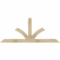 72"W x 30"H x 04"D x 4"F, 10/12 Pitch, Richland Rough Sawn Timber Gable Bracket, Douglas Fir