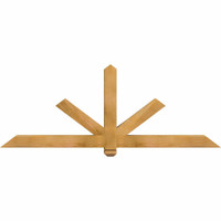 72"W x 27"H x 04"D x 4"F, 09/12 Pitch, Kennewick Rough Sawn Timber Gable Bracket, Western Red Cedar