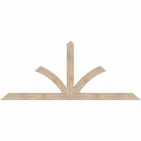 72"W x 30"H x 3 1/2"D x 3 1/2"F, 10/12 Pitch, Richland Smooth Timber Gable Bracket, Douglas Fir