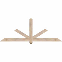 72"W x 27"H x 3 1/2"D x 3 1/2"F, 09/12 Pitch, Kennewick Smooth Timber Gable Bracket, Douglas Fir