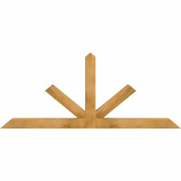 72"W x 30"H x 04"D x 4"F, 10/12 Pitch, Saratoga Rough Sawn Timber Gable Bracket, Western Red Cedar