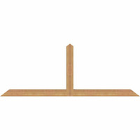 72"W x 27"H x 3 1/2"D x 3 1/2"F, 09/12 Pitch, Portland Smooth Timber Gable Bracket, Western Red Cedar