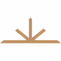 72"W x 30"H x 3 1/2"D x 3 1/2"F, 10/12 Pitch, Saratoga Smooth Timber Gable Bracket, Western Red Cedar