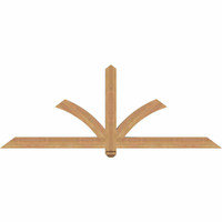 72"W x 27"H x 3 1/2"D x 3 1/2"F, 09/12 Pitch, Redmond Smooth Timber Gable Bracket, Western Red Cedar