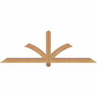 72"W x 24"H x 3 1/2"D x 3 1/2"F, 08/12 Pitch, Redmond Smooth Timber Gable Bracket, Western Red Cedar