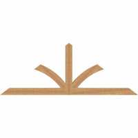 72"W x 27"H x 3 1/2"D x 3 1/2"F, 09/12 Pitch, Richland Smooth Timber Gable Bracket, Western Red Cedar
