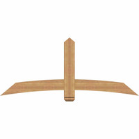 72"W x 30"H x 3 1/2"D x 5 1/2"F, 10/12 Pitch, Bellingham Smooth Timber Gable Bracket, Western Red Cedar