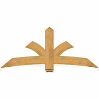 72"W x 30"H x 04"D x 6"F, 10/12 Pitch, Davenport Rough Sawn Timber Gable Bracket, Western Red Cedar