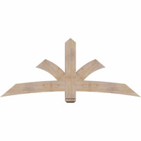 72"W x 30"H x 3 1/2"D x 5 1/2"F, 10/12 Pitch, Davenport Smooth Timber Gable Bracket, Douglas Fir