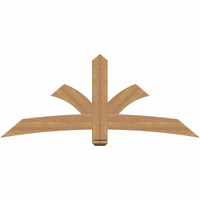 72"W x 30"H x 3 1/2"D x 5 1/2"F, 10/12 Pitch, Davenport Smooth Timber Gable Bracket, Western Red Cedar