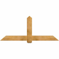 72"W x 30"H x 04"D x 6"F, 10/12 Pitch, Eugene Rough Sawn Timber Gable Bracket, Western Red Cedar