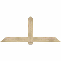 72"W x 30"H x 04"D x 6"F, 10/12 Pitch, Eugene Rough Sawn Timber Gable Bracket, Douglas Fir