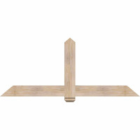 72"W x 30"H x 3 1/2"D x 5 1/2"F, 10/12 Pitch, Eugene Smooth Timber Gable Bracket, Douglas Fir