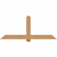 72"W x 30"H x 3 1/2"D x 5 1/2"F, 10/12 Pitch, Eugene Smooth Timber Gable Bracket, Western Red Cedar