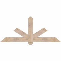 72"W x 30"H x 3 1/2"D x 5 1/2"F, 10/12 Pitch, Kennewick Smooth Timber Gable Bracket, Douglas Fir