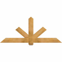 72"W x 30"H x 3 1/2"D x 5 1/2"F, 10/12 Pitch, Kennewick Smooth Timber Gable Bracket, Western Red Cedar