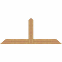 72"W x 30"H x 3 1/2"D x 5 1/2"F, 10/12 Pitch, Portland Smooth Timber Gable Bracket, Western Red Cedar