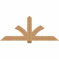 72"W x 30"H x 3 1/2"D x 5 1/2"F, 10/12 Pitch, Redmond Smooth Timber Gable Bracket, Western Red Cedar