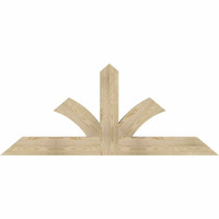 72"W x 30"H x 04"D x 6"F, 10/12 Pitch, Richland Rough Sawn Timber Gable Bracket, Douglas Fir