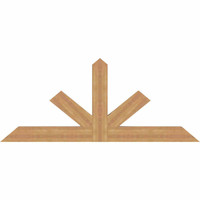 72"W x 30"H x 3 1/2"D x 5 1/2"F, 10/12 Pitch, Saratoga Smooth Timber Gable Bracket, Western Red Cedar