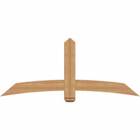 72"W x 30"H x 5 1/2"D x 5 1/2"F, 10/12 Pitch, Bellingham Smooth Timber Gable Bracket, Western Red Cedar