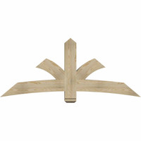 72"W x 30"H x 06"D x 6"F, 10/12 Pitch, Davenport Rough Sawn Timber Gable Bracket, Douglas Fir