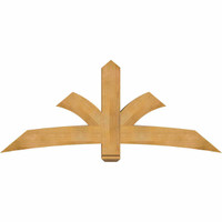 72"W x 30"H x 06"D x 6"F, 10/12 Pitch, Davenport Rough Sawn Timber Gable Bracket, Western Red Cedar