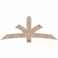 72"W x 30"H x 5 1/2"D x 5 1/2"F, 10/12 Pitch, Davenport Smooth Timber Gable Bracket, Douglas Fir
